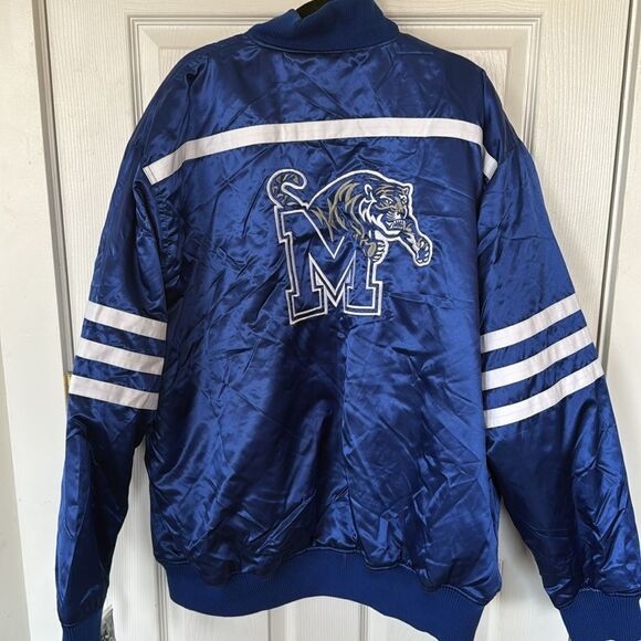 Franchise Club Men's Memphis Tigers 2nd Era Full-Snap Satin Jacket Royal SZ 2XL - Picture 4 of 6